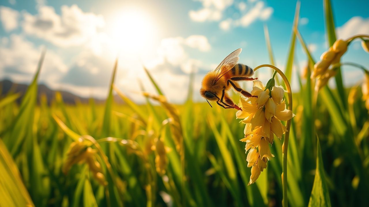 O Poder das Abelhas na Expansão do Arroz Anã: Descubra o Segredo da Produtividade