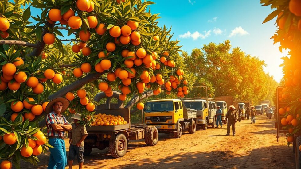 Crise na Citricultura: 15 Mil Toneladas de Laranjas em Perigo e Produtores em Desespero