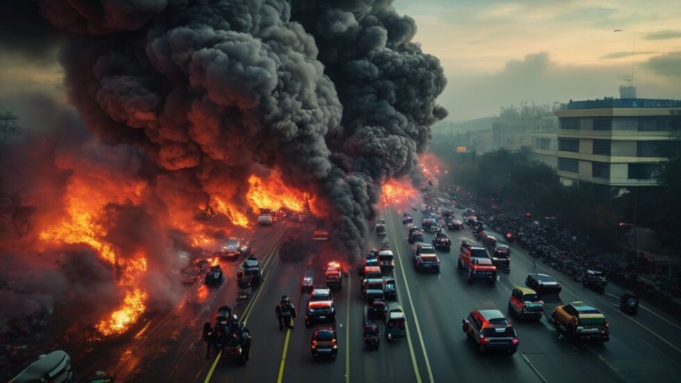 Incêndio devastador na BR-242: como ele impactou a segurança dos motoristas e o que você precisa saber para evitar riscos!