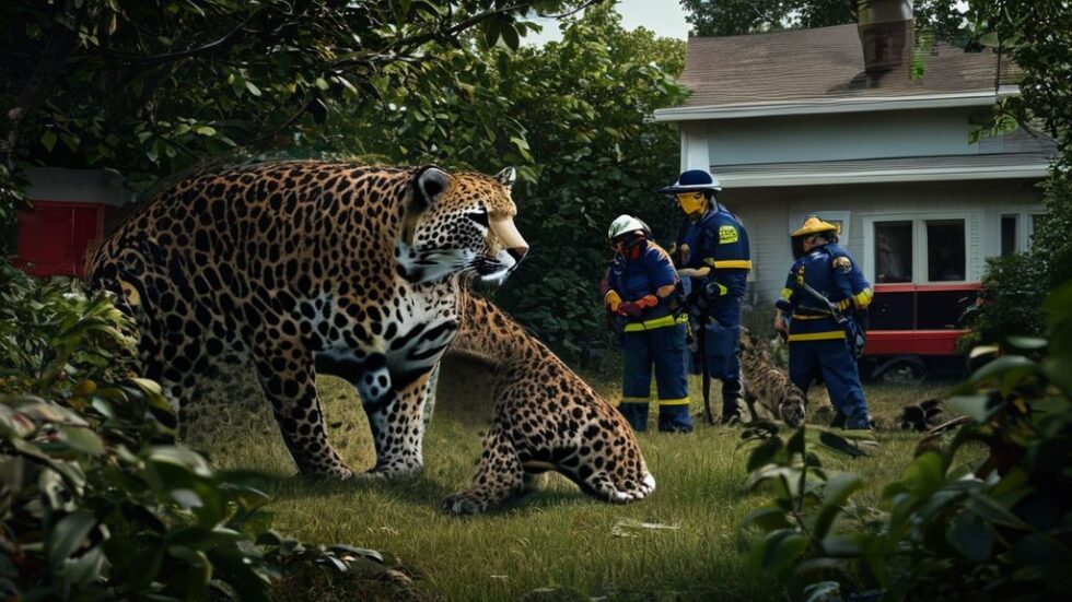 Surpreendente resgate: onça-parda invade quintal e mobiliza bombeiros em Luís Eduardo Magalhães!